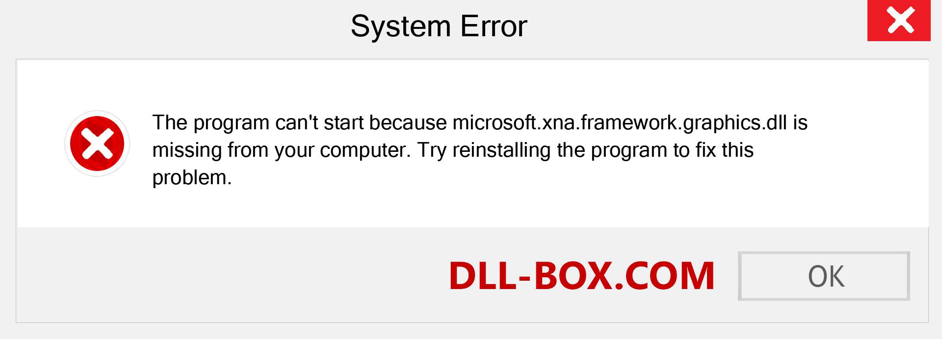  microsoft.xna.framework.graphics.dll file is missing?. Download for Windows 7, 8, 10 - Fix  microsoft.xna.framework.graphics dll Missing Error on Windows, photos, images