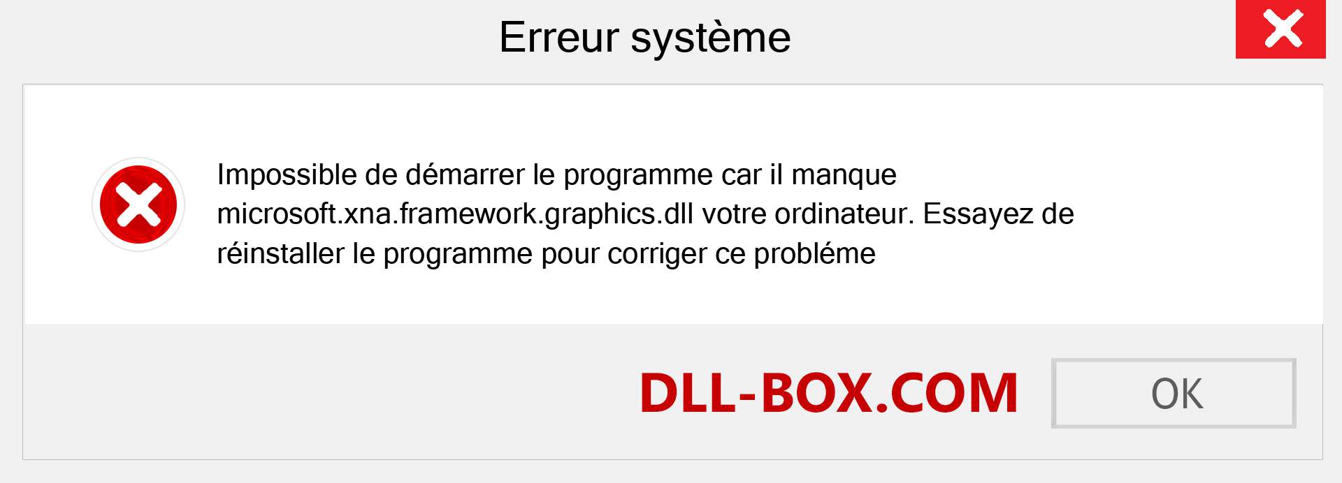 Le fichier microsoft.xna.framework.graphics.dll est manquant ?. Télécharger pour Windows 7, 8, 10 - Correction de l'erreur manquante microsoft.xna.framework.graphics dll sur Windows, photos, images